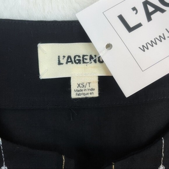 L’AGENCE | Embroidered Tunic 3/4 Sleeve Top XS NWT - Picture 9 of 10